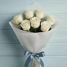 Букет 7 Белых роз Эдлесс Лав в Серпухов-15