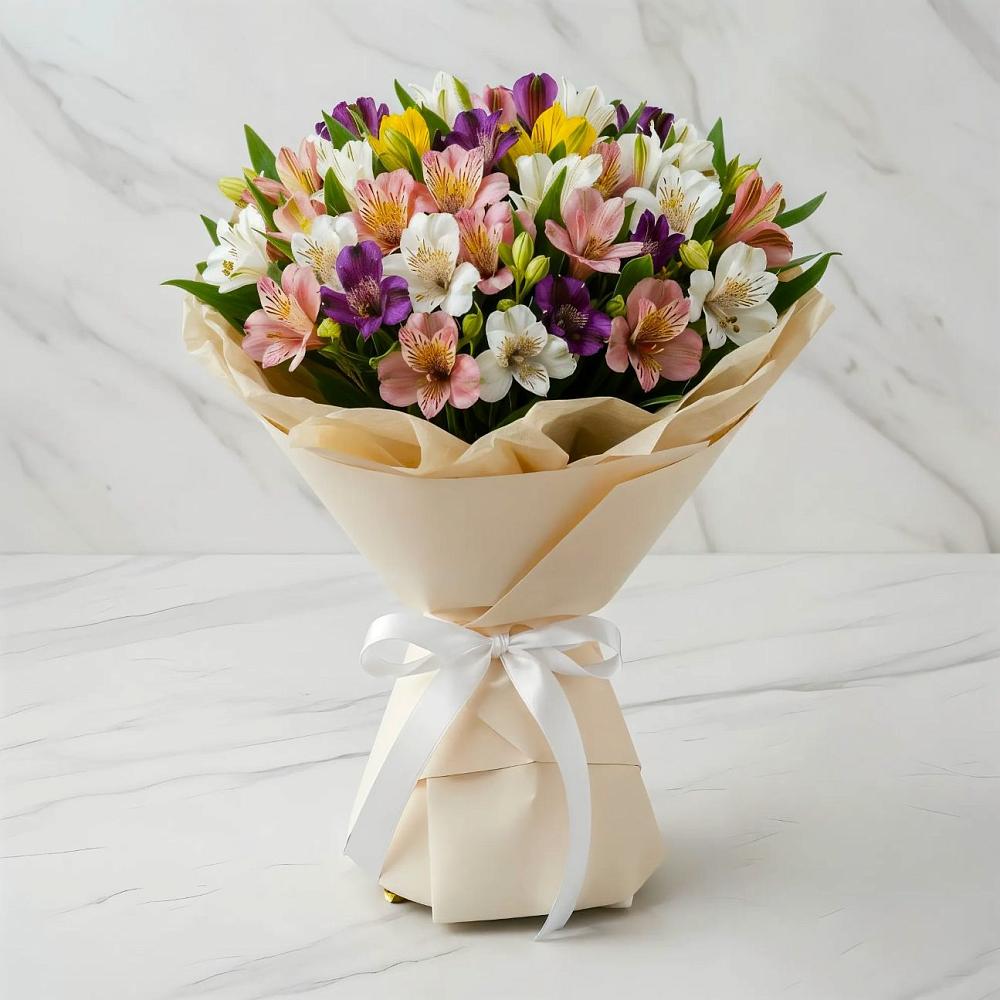 Букет цветов из: Альстромерии в Серпухов-15