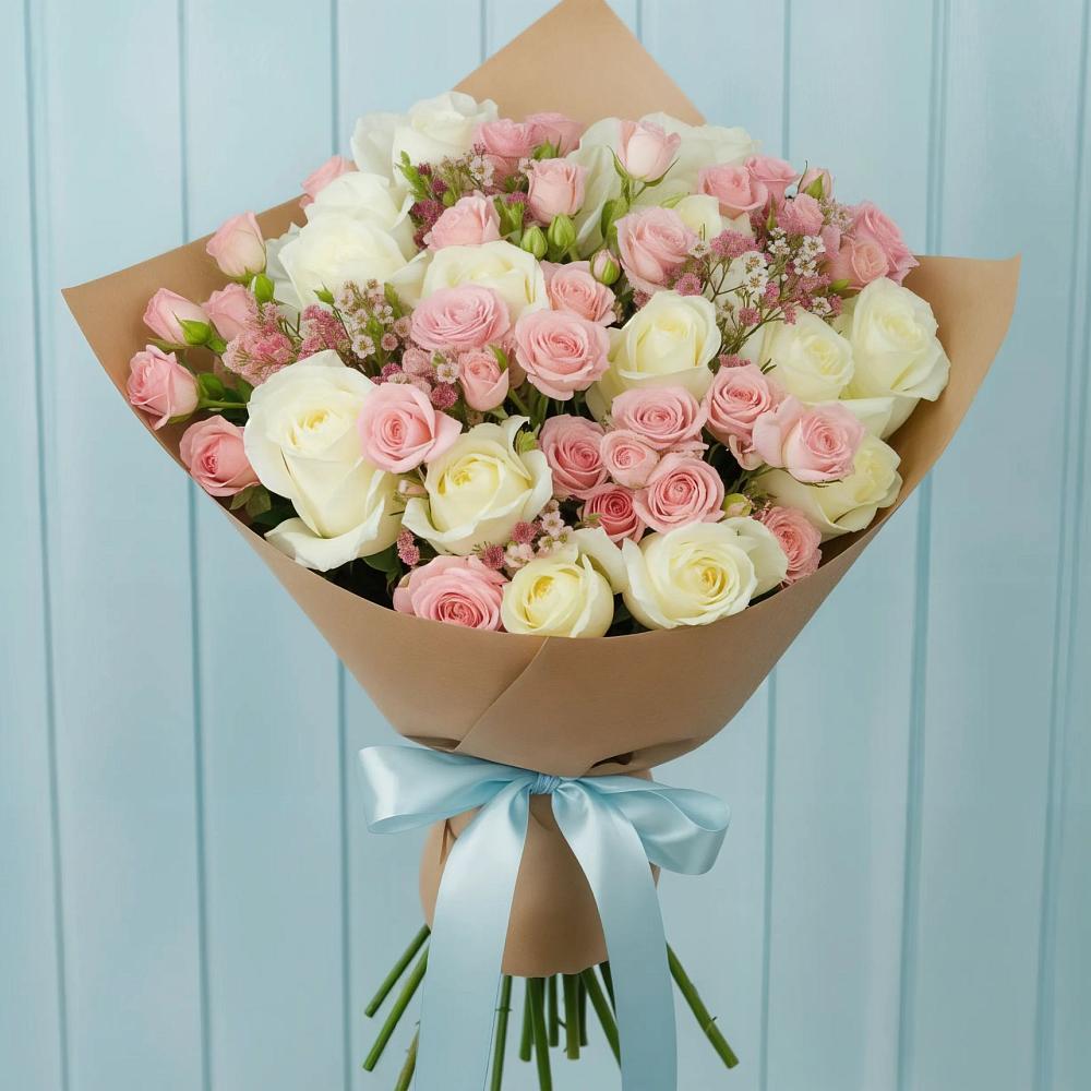 Букет цветов из: Розы в Серпухов-15