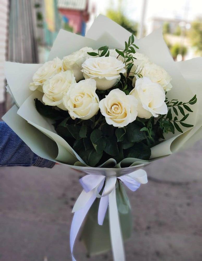 Букет Белые розы Проуд в Серпухов-15