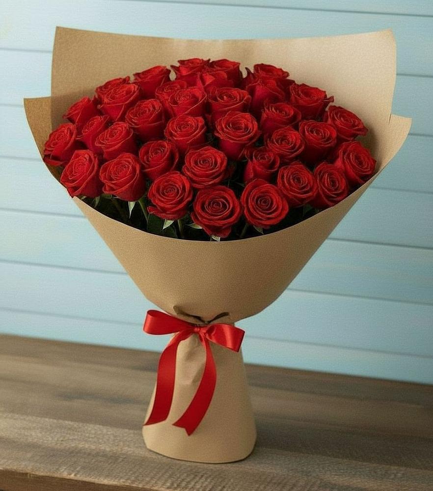 Букет Красные розы Милано в Серпухов-15