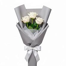 Букет 3 белые розы #REPLACE_PRED# Серпухов-15