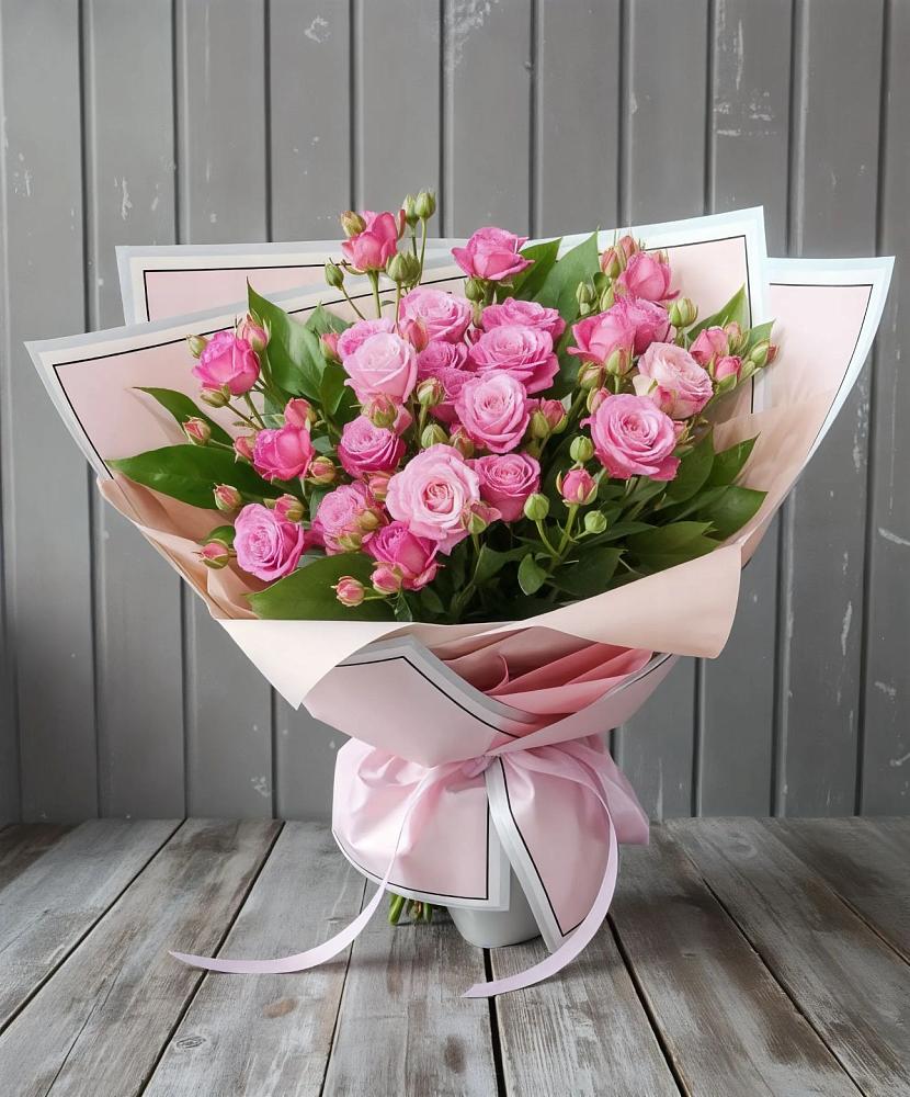 Букет Розовый кустик в Серпухов-15