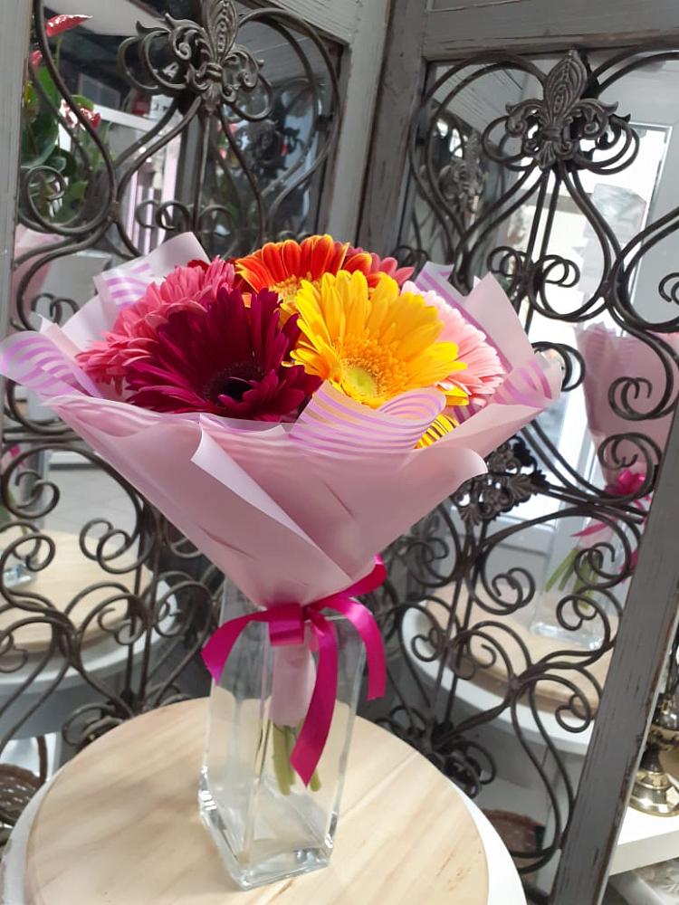 Букет цветов из: Герберы в Серпухов-15