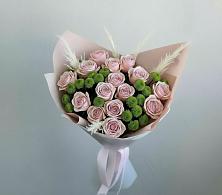 Букет цветов из:  Розы и Хризантемы в Серпухов-15