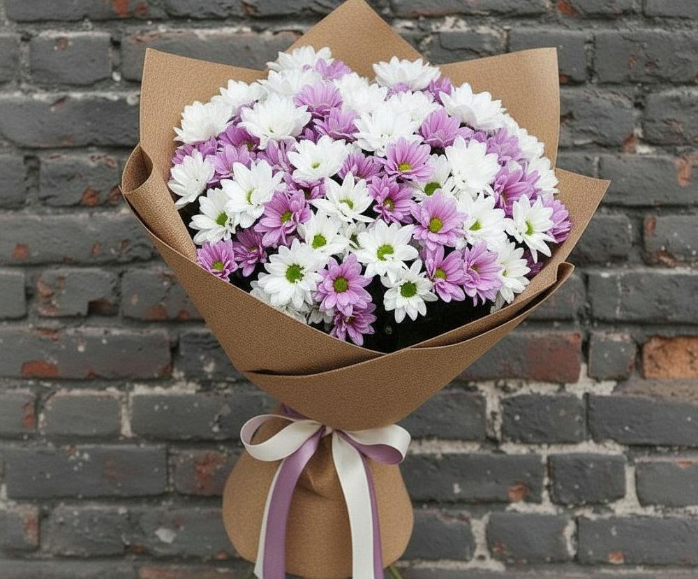 Букет цветов из: Хризантемы в Серпухов-15