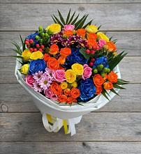 Букет цветов из:  Розы и Хризантемы в Серпухов-15