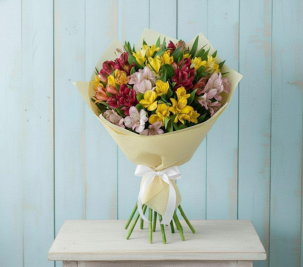 Букет цветов из: Альстромерии в Серпухов-15