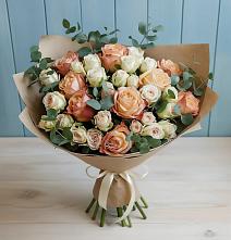 Букет цветов из:  Альстромерии и Розы #REPLACE_PRED# Серпухов-15